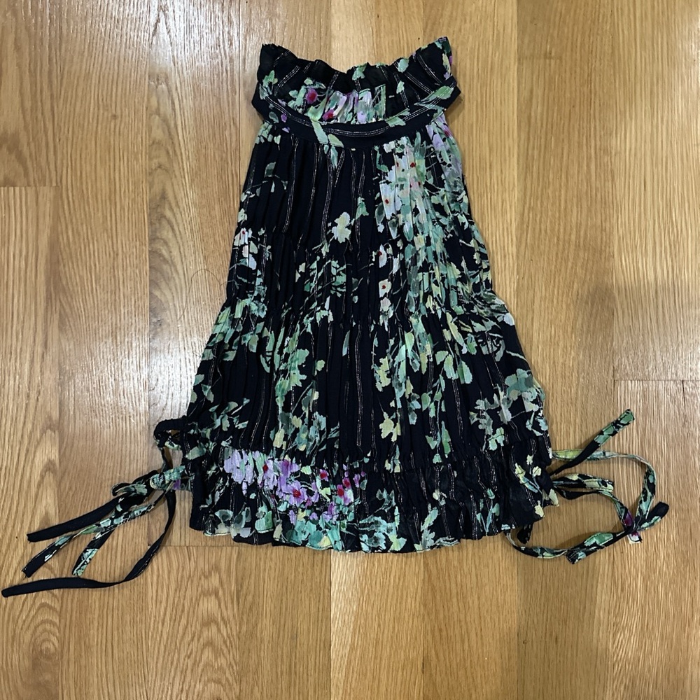 SABINA MUSAYEV Floral Black Halter Top ANTHROPOLOGIE Sz L - Brand New with Tag